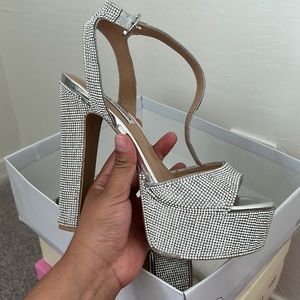Steve Madden rhinestone platform heels